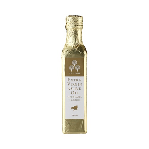 Shodoshima Extra Virgin Olive Oil ภาพผลิตภัณฑ์ฉลากสีทอง
