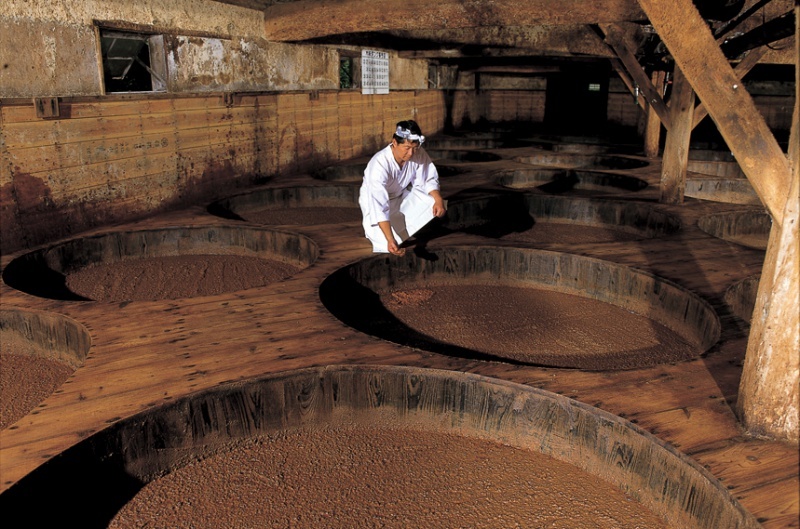 醤油製造の様子