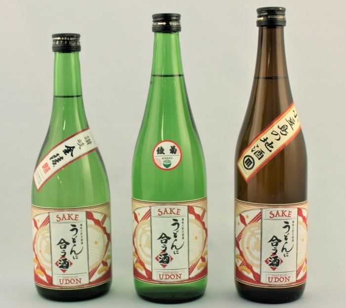 3 new label bottles of sake that go well with udon