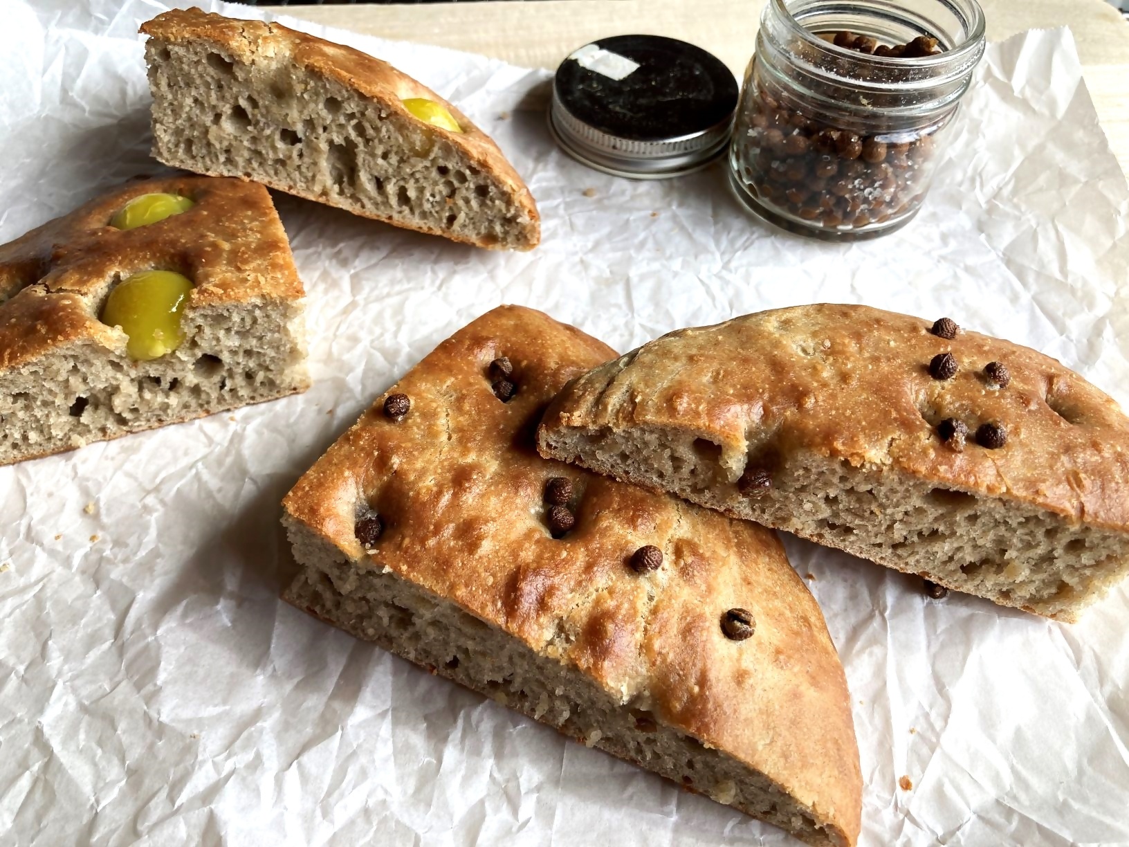 Buckwheat focaccia