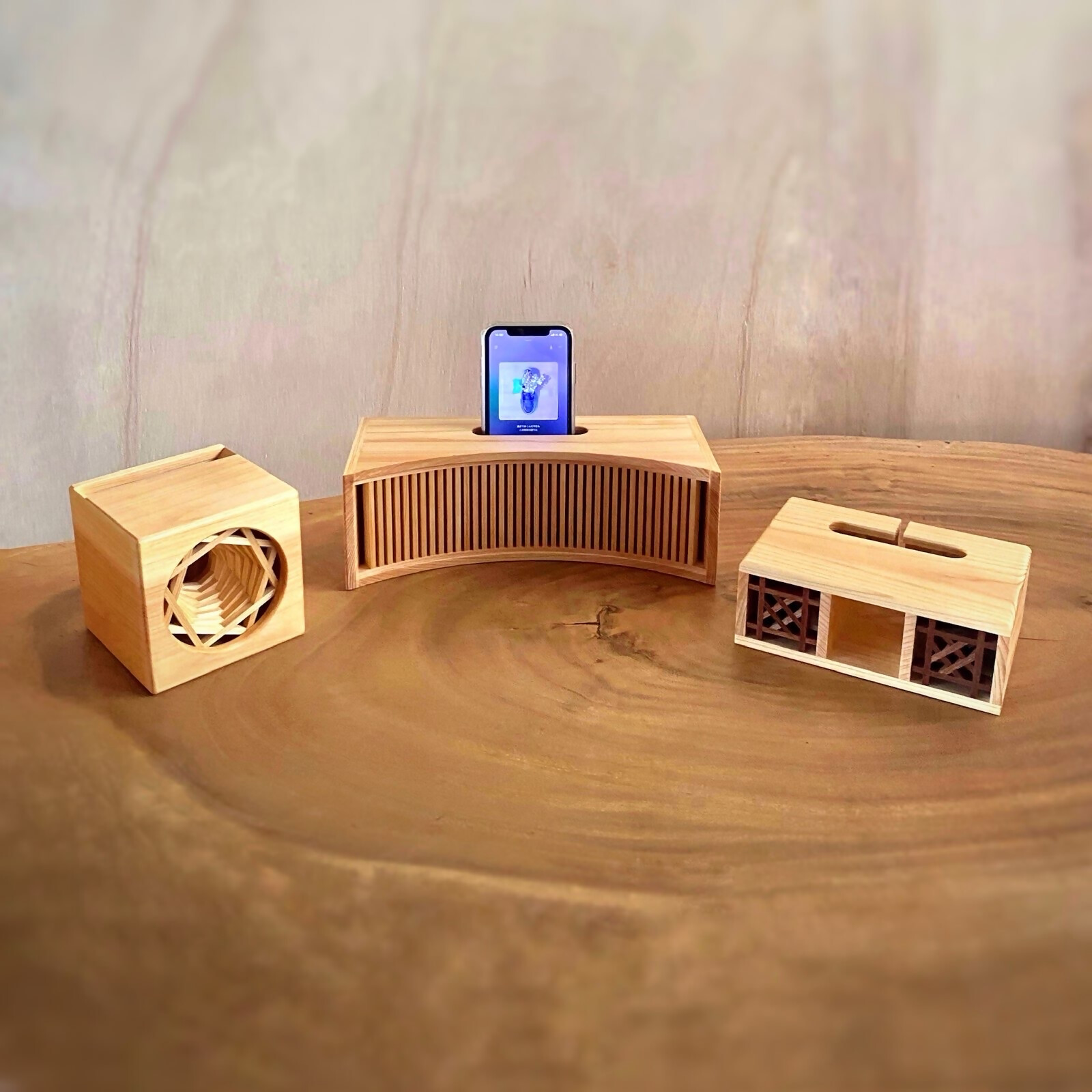 ウッドスピーカー「桧音」シリーズ木音  Mokune/紡音  Tumune/共音 Tomone